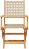 vidaXL Gartenstühle 2 Stk. Beige Massivholz Akazie und Poly Rattan 367665 Bild 5
