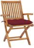 vidaXL Klappbare Gartenstühle mit Kissen 8 Stk. Massivholz Teak 3072801 Bild 2