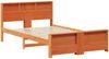 vidaXL Bettrahmen mit Kopfteil Wachsbraun 135 x 190 cm Holzwerkstoff 877244 Bild 4
