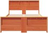 vidaXL Bettrahmen mit Kopfteil Wachsbraun 135 x 190 cm Holzwerkstoff 877244 Bild 5