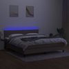 vidaXL Boxspringbett mit Matratze & LED Taupe 180x200 cm Stoff 3133337 Bild 4