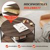 WLIVE Couchtisch Couchtisch rund mit 2 Ebenen, Beistelltisch Holz mit Metallgestell (1 Tisch), Wohnzimmertisch mit Metallrahmen, für Wohnzimmer, Schlafzimmer Bild 4
