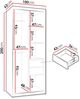 Kleiderschrank Samker 100 cm (Farbe: Weiß, mit zwei Schubladen) Bild 5