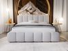 GRAINGOLD Cloud Bett 160x200, Polsterbett ohne Bettkasten, Bouclé-Stoff, mit Lattenrost, Hellgrau Bild 4