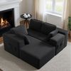 Bealife Ecksofa L-Form, B: 250cm, Keine Montage erforderlich, Modulares Design mit Polstern und Seitentaschen Bild 4