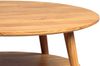 Massivart® Couchtisch Wohnzimmertisch, rund 80 cm, Wildeiche massiv geölt »STELLA«, Massivholz · runde Tischplatte · 2 Ablageflächen · Stauraum Bild 4