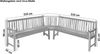 Gartenmöbel Set 4tlg mit Eckbank Teak Gartentisch ausziehbar 120-170 cm MADERA/ARUBA 52009269 Bild 3
