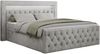 Mks Möbel 'Gold-9' Boxspringbett mit Bettkasten und LED-Beleuchtung, 180x200 cm, Hellgrau, Velours, Hart (H4) Bild 3