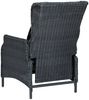 vidaXL Verstellbarer Gartensessel mit Auflagen Poly Rattan Dunkelgrau 313300 Bild 5