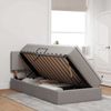 vidaXL Aufbewahrungsbett mit Matratze Taupe 90 x 190 cm Holzwerkstoff 3370416 Bild 4