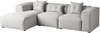 Beliani 'DOLVA' Ecksofa 3-Sitzer Stoff Hellgrau rechtsseitig Bild 4