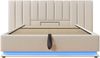 Polsterbett, Leinen mit LED, USB-Anschluss & Stauraum, 180x200 cm, Beige, mit Matratze Bild 5