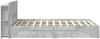 vidaXL Bettgestell mit Stauraum Betongrau 150 x 200 cm Holzwerkstoff 3433588 Bild 5