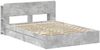 vidaXL Bettgestell mit Stauraum Betongrau 150 x 200 cm Holzwerkstoff 3433588 Bild 3