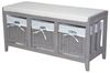 Sitzbank mit Kissen "Helga" grau Used-Look Bild 3