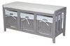 Sitzbank mit Kissen "Helga" grau Used-Look Bild 5