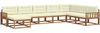 vidaXL Outdoor-Sofagarnitur mit Kissen 8 pcs Natur und Creme 3367993 Bild 2