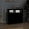vidaXL Sideboard mit LED-Leuchten Schwarz 80x35x75 cm 804329 Bild 5