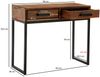 Konsolentisch Sheesham Massivholz / Metall 90 x 76 x 36 cm Flurtisch, Anrichte Wohnzimmertisch Schmal, Design Schreibtisch Modern Bild 4