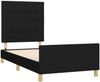 vidaXL Polsterbett mit Kopfteil Stoff Schwarz 90x200 cm Bild 4
