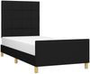 vidaXL Polsterbett mit Kopfteil Stoff Schwarz 90x200 cm Bild 3