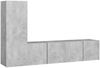 vidaXL 3-tlg. TV-Schrank-Set Betongrau Spanplatte [3079093] Bild 2