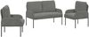 vidaXL Sofagarnituren 3 pcs Dunkelgrau 115 x 56 x 80 cm Sperrholz 3406218 Bild 2