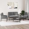 vidaXL Sofagarnituren 3 pcs Dunkelgrau 115 x 56 x 80 cm Sperrholz 3406218 Bild 3