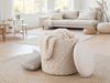 Sitzhocker mit Stauraum aus Wolle 40cm Creme Stoff Rund - Design Boho Stoffhocker mit abnehmbarem Deckel - Polsterhocker Schminktisch Hocker - Beistellhocker für Wohnzimmer Handmade Bild 3