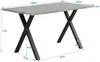 Esstisch, Marmoroptik grau, 1-St, 140/80/76 cm, Metallgestell Bild 4