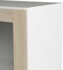 Dmora Bücherregal Greg, Büroregal, Mobiler Buchhalter, Bücherbrett, 41x28 h203 cm, Weiß und Eiche Bild 5