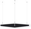 Rheinland Möbel FocusWall DAQ0505 – Quadratischer Akustik-Deckenabsorber 50×50 cm in Stofffarbe Sombrero inkl. Chrom-Stahlseilen - Made in Germany - Klasse A, Stoffbezug, schwer entflammbar Bild 3