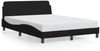 vidaXL Bettgestell "Dover" Schwarz 140x190 cm Stoff 373167 Bild 2