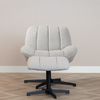 Bronx71 Sessel mit Hocker Santa Leinen drehbar taupe Bild 2