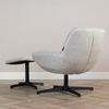 Bronx71 Sessel mit Hocker Santa Leinen drehbar taupe Bild 4