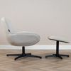 Bronx71 Sessel mit Hocker Santa Leinen drehbar taupe Bild 3