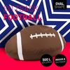 Lumaland Sitzsack Football-Sitzsack 80 x 160 cm XL Bodenkissen Gaming, Indoor/Outdoor wasserabweisend waschbar robust Bild 2