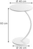 Beistelltisch Alvio Weiß 40 x 60 cm Vicco Bild 2