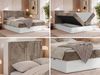 Boxspringbett TRAVIT, Doppelbett 7-Zonen-Multipocket-Matratze H3, Kopfteil, zwei Bettkästen, Topper Visco - 160 x 200 cm - Braun Cord Bild 2