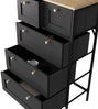 Kommode Belaro Schwarz 56 x 95 cm mit 5 Schubladen Vicco Bild 5