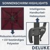 Sonnenschirm rechteckig LOTI 300cm Rot UV-Schutz, Kippbar, Kurbelsystem Ampelschirm rechteckig Freiarm Sonnenschirm 300 cm Kurbelschirm Standschirm Sonnenschutz Gartenschirm Bild 2