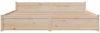 vidaXL Doppelbett, Massivholz Natur, 200x200 cm Bild 4