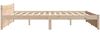vidaXL Doppelbett, Massivholz Natur, 200x200 cm Bild 5