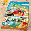 Angry Birds Badetuch Cliffhanger 75x150 cm 100% Baumwolle Velours-Qualität Strandlaken Strandtuch Handtuch Badelaken Saunatuch Jim, Jake & Jay Terence Stella Bomb Adler Pig Pass. zur Bettwäsche Bild 2