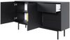 Selsey 'Viviaro' Sideboard 2-türig mit 3 Schubladen, schwarz, ca. 82 x 154 x 39 cm Bild 5