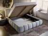 GrainGold Polsterbett mit Bettkästen CLOUD, Modern Bett mit Kopfteil - 200x200 cm, Hellgrau (1x Bett) Bild 3