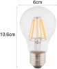 LED Leuchtmittel, silber, Filament, transparent, H 10,6 cm Bild 2
