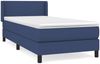 vidaXL Boxspringbett mit Matratze Blau 90x200 cm Stoff 3129527 Bild 2