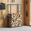 vidaXL Brennholzregal Schwarz 110x30x61 cm Stahl 4018466 Bild 3