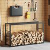 vidaXL Brennholzregal Schwarz 110x30x61 cm Stahl 4018466 Bild 4